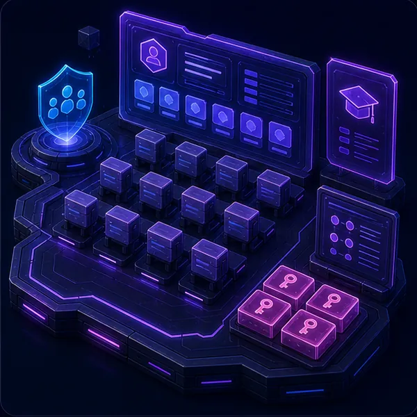 CyberQuest classroom command center with teacher dashboard and student grid